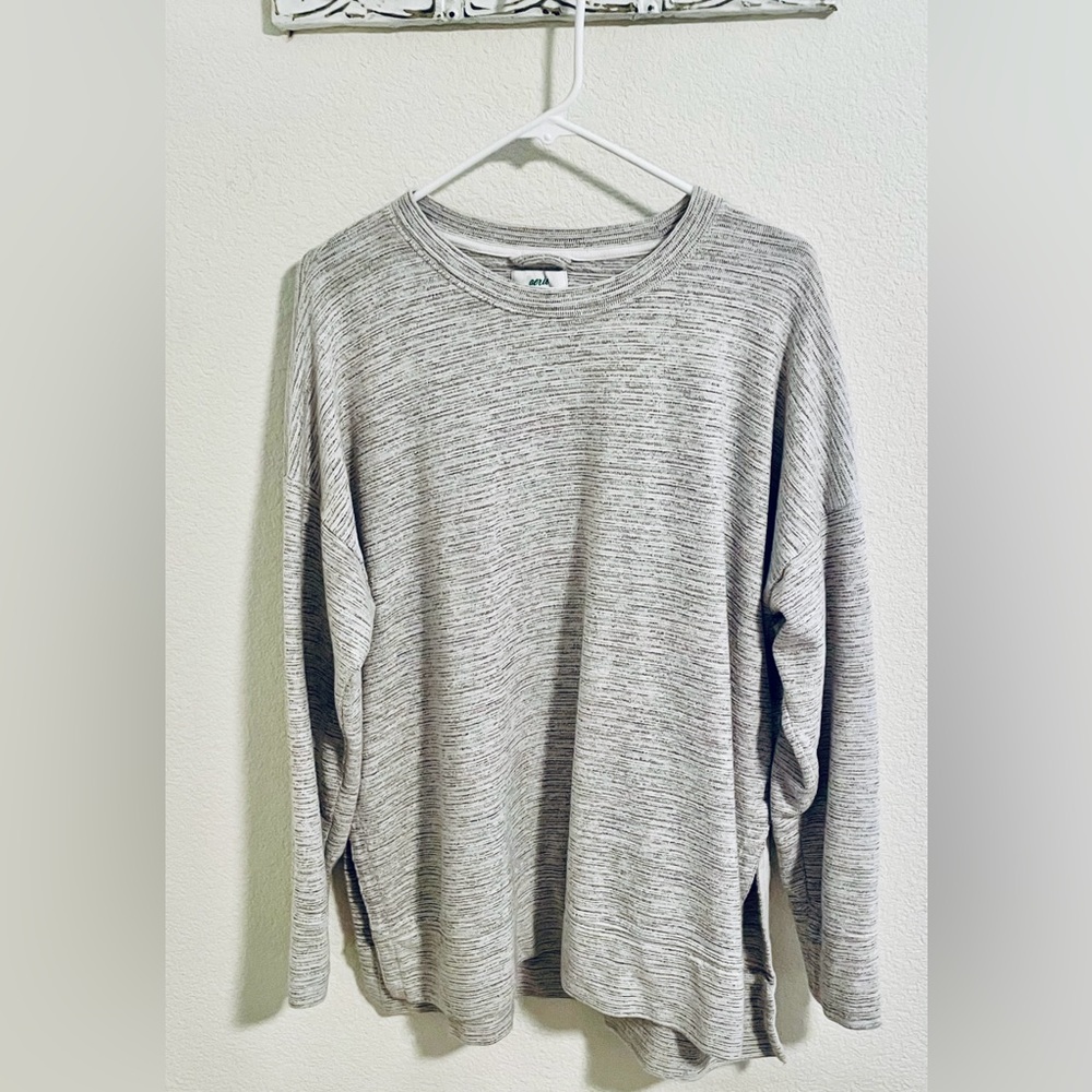 Aerie - AE - Good Vibes - Crew Neck Oversized - Black/White - Women’s - Large